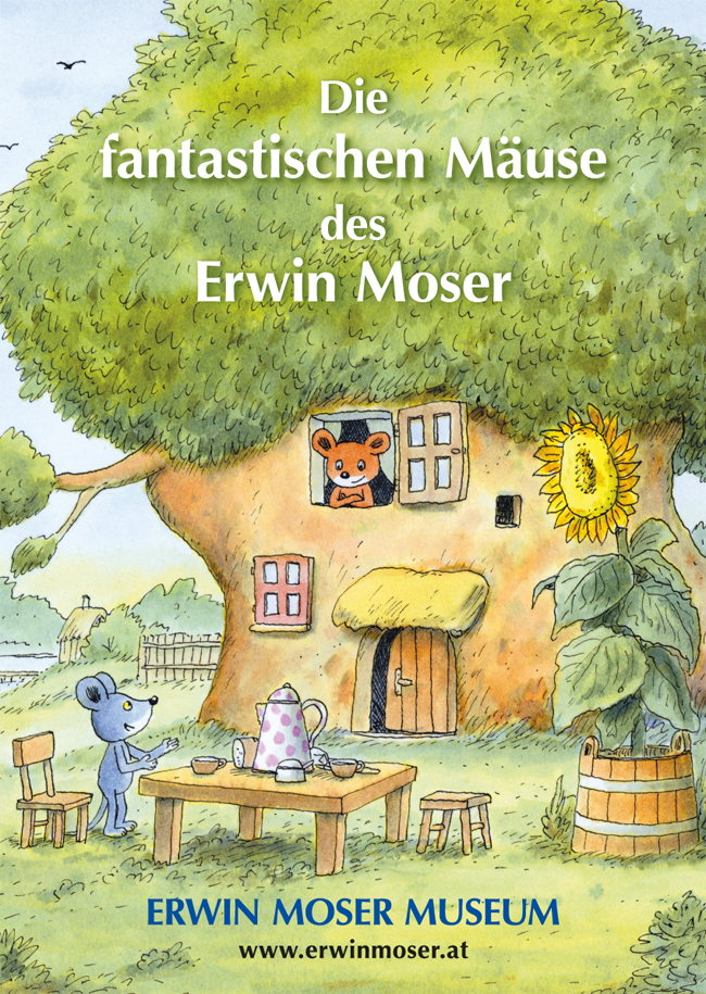 Ausstellungsplakat Die fantastischen Mäuse des Erwin Moser